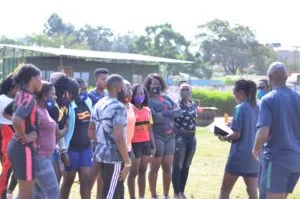 Coach Helen and the female players